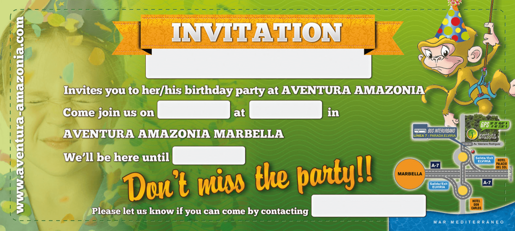 Invitación cumpleaños Cercedilla