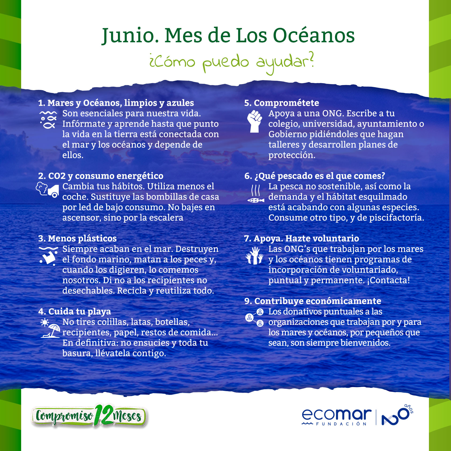 Campaña 12 Causas, Junio: océanos