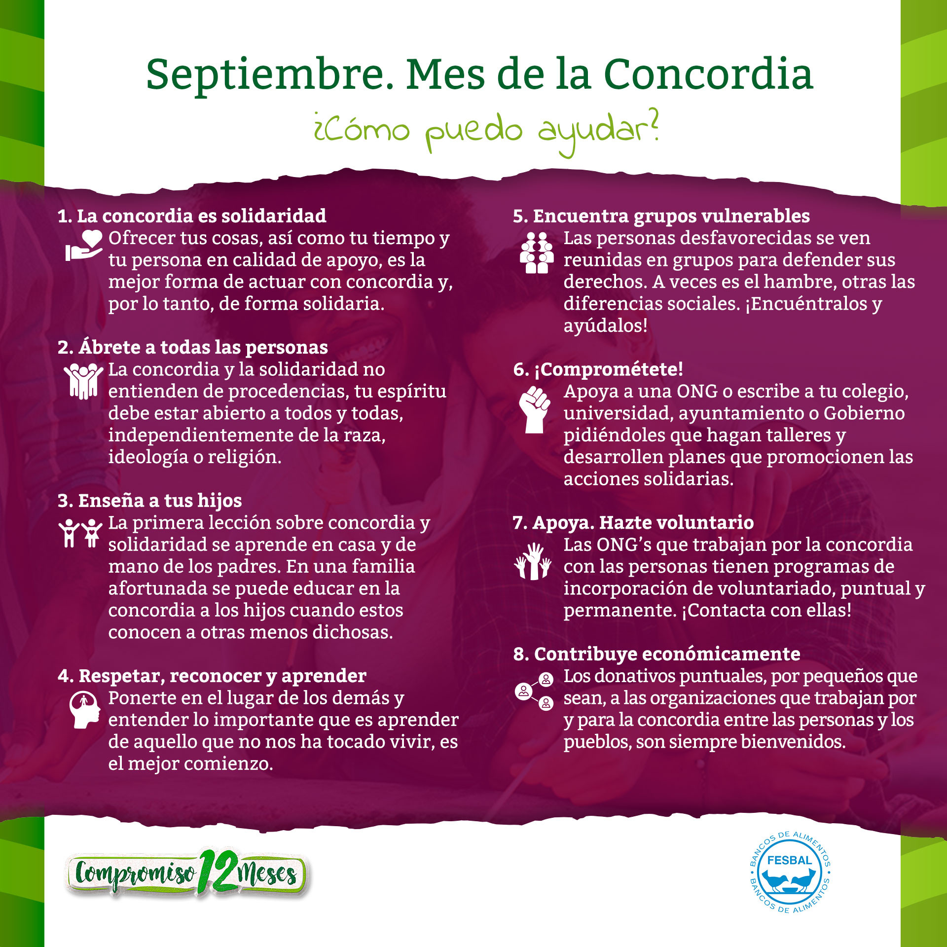 Campaña 12 Causas, Septiembre: concordia