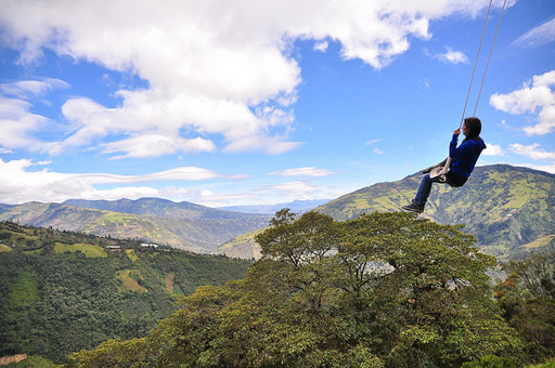 Columpio en los Andes, a 2600 m de altura
