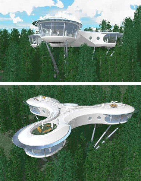 Casa del árbol sostenible y ecológica